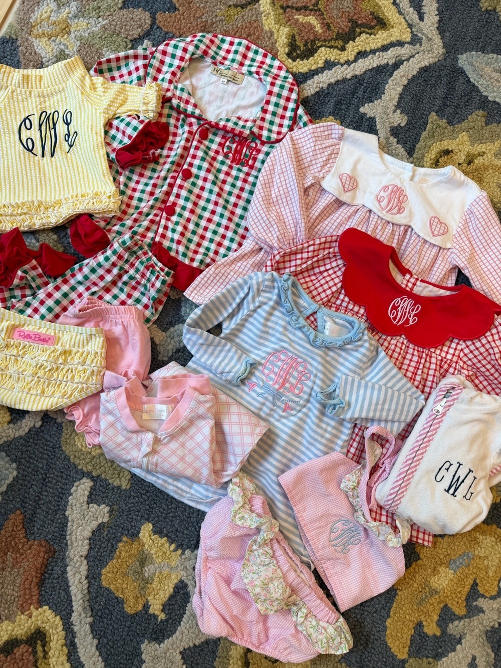 Assorted Cecil & Lou "CLW" Girl Monogrammed Clothing - 3M-2T BABY/TODDLER